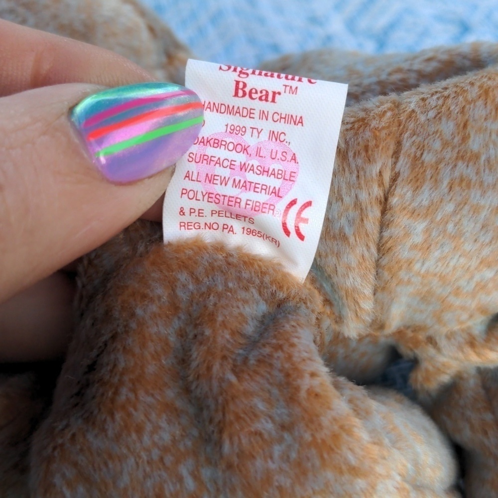 TY SIGNATURE the BEAR Beanie Baby 1996 Vintage Toy Collectible ✨ BD 4-8-96 - Picture 11 of 13